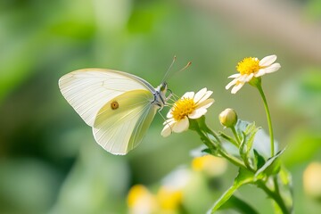 Butterflies gracefully pollinate flowers