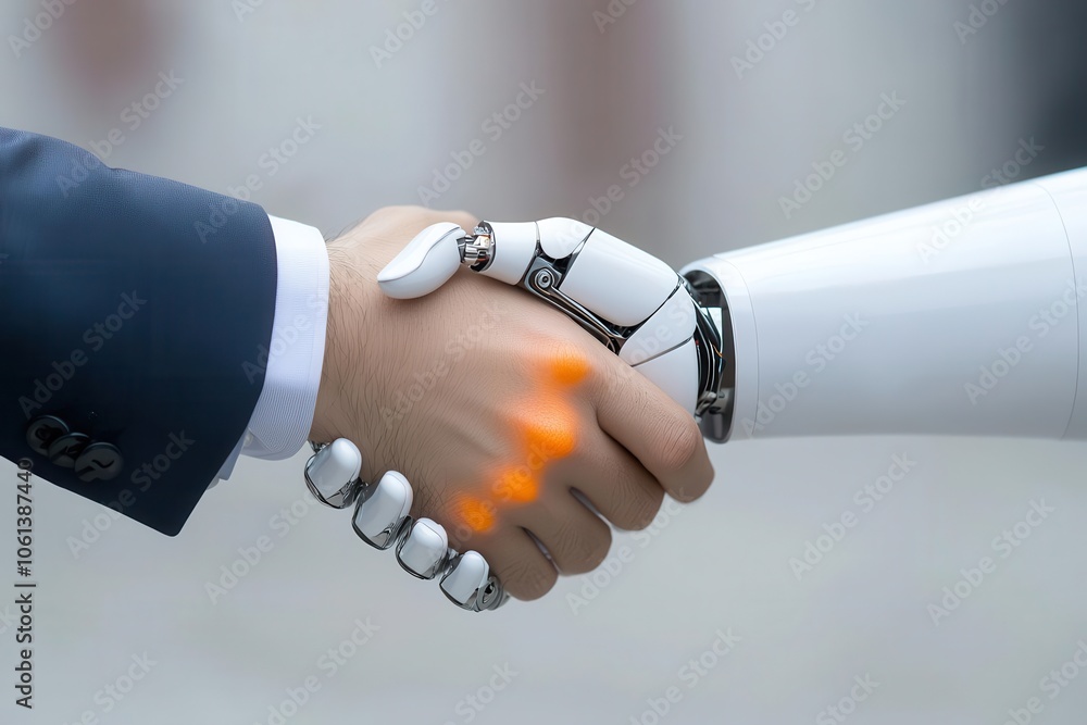 Poster closeup of a business consultant advising a company on integrating ai and machine learning into thei