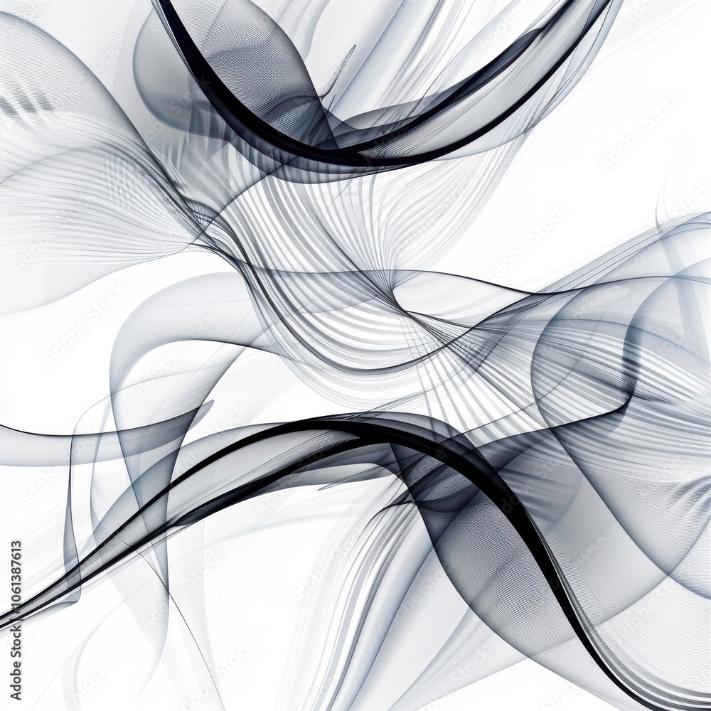 Poster smooth abstract lines in motion
