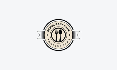 Restaurant logo design vector template