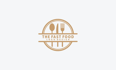 Restaurant logo design vector template