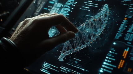 Digital Helix Model Interaction in Futuristic Interface