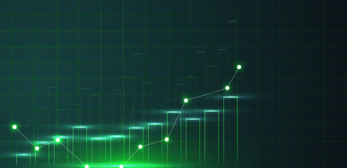 Trading background chart. Suitable for crypto, forex, gold, stock market, and investment. Geen graph business vector