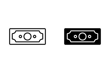 money set vector icon design. Cash money banknotes symbol on white background