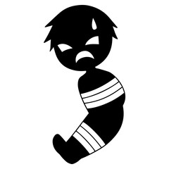 捕まった悪人イメージの素材