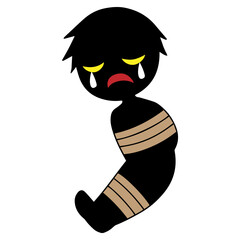 捕まった悪人イメージの素材