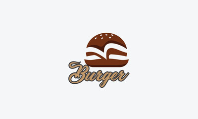 Burger logo design vector template