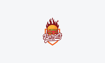 Burger logo design vector template