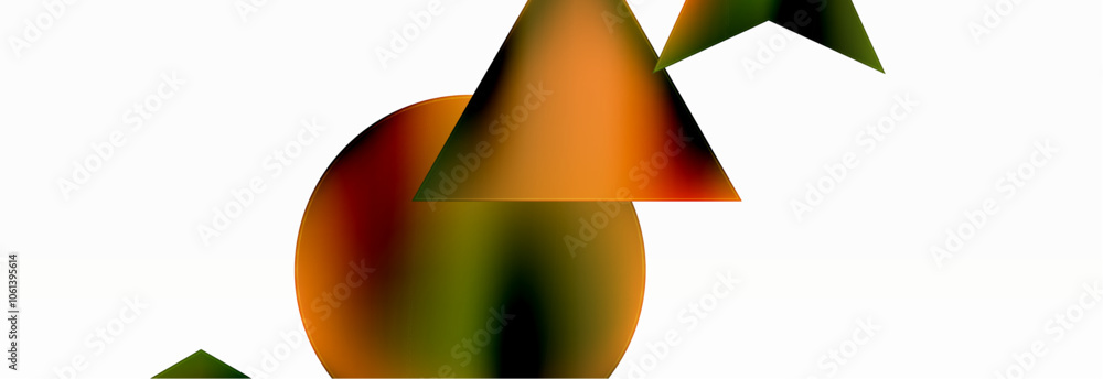 Poster neon color geometric shapes square triangle circle abstract background. vector illustration for wall