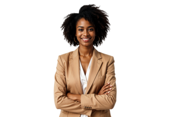 Attractive young business woman with arms crossed 