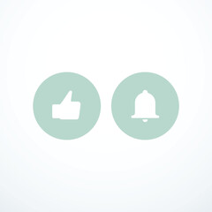 Fototapeta premium Like subscribe button icons. Vector illustration