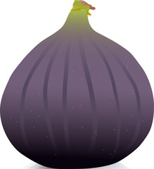 A fig is a sweet, soft fruit with a unique, syrupy interior