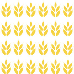 Wheat ears seamless pattern. Vector illustration, background, paper, wrap paper.