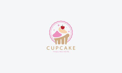 Cake logo design vector template