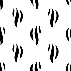 Fototapeta premium Cartoon silhouette fire effect seamless pattern.