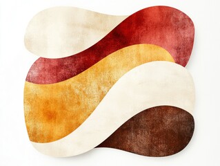 Obraz premium abstract organic shapes in warm earthy tones