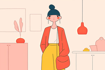 Office Girl Illustration