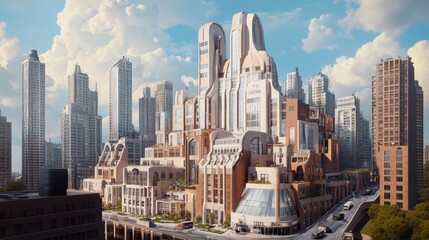 Futuristic Metropolis: An Architectural Marvel in the Clouds