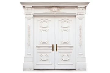 Obraz premium Door cupboard white background architecture.