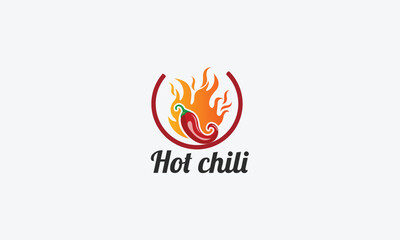 Hot chili logo design vector template