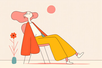 Office Girl Illustration