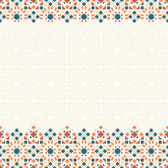 Islamic Pastel Ornament Design with Stroke Pattern