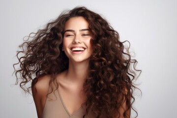 Hairstyle laughing smiling adult.