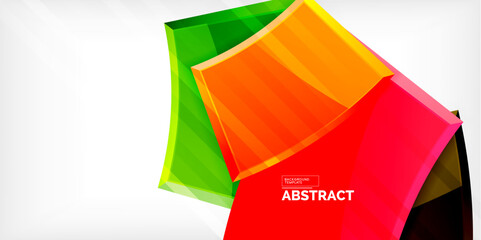 Colorful geometric abstract shapes. Illustration For Wallpaper, Banner, Background, Card, Book Illustration, landing page