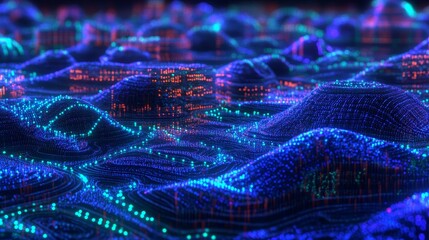 A vibrant fintech background featuring a multi-colored data chart, illustrating advancements in financial technology and digital transformation in the finance sector