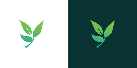 Tropical plant logo Inspiratioan