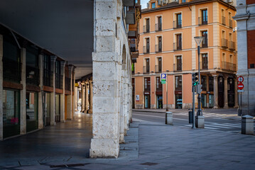 Obraz premium Calles principales de Valladolid, España. Capital de la Comunidad Autónoma de Castilla y León