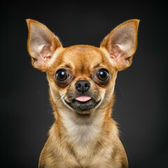 Obraz premium A happy dog with big ears. AI.