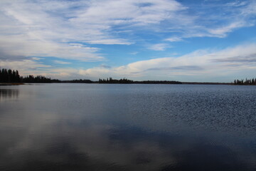 Fototapeta premium Clouds Over The Lake, Elk Island National Park, Alberta