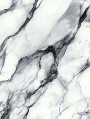 Fototapeta premium Luxurious White and Black Marble Surface Background with Intricate Veins, Perfect for Modern Interiors, Product Photography, and Digital Art with a Sophisticated Aesthetic