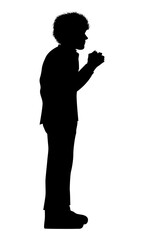 cute man silhouette illustration
