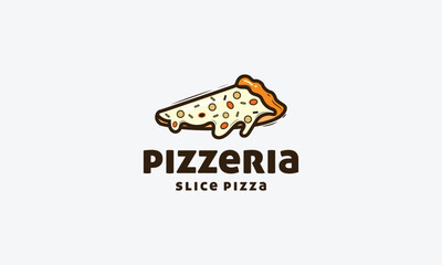 Pizza logo design vector template