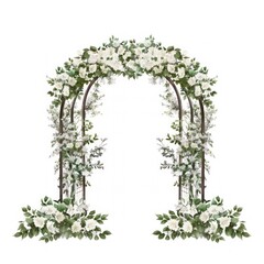 Obraz premium Elegant floral wedding arch illustration