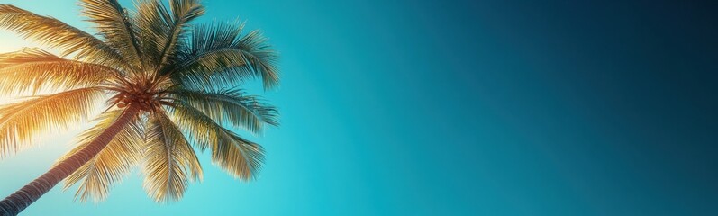 Palm tree that is standing in the sun, travel