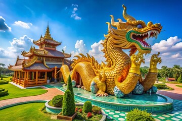 Golden Dragon Statue Museum in Suphanburi, Thailand - A Captivating Exploration of Cultural Heritage and Architectural Marvels