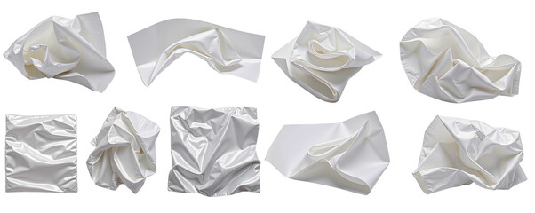 Crumpled White Paper Textures 