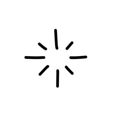 doodle sparkling stars lines