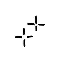 doodle sparkling stars lines