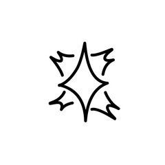 doodle sparkling stars lines