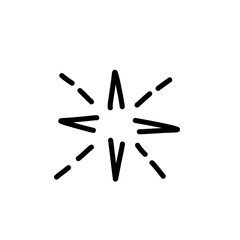 doodle sparkling stars lines