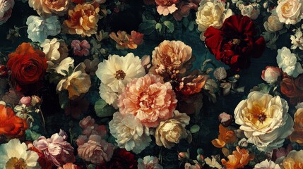 Exquisite blossoms on a black canvas, captivating display of nature's artistry and floral elegance