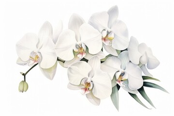 Orchid flower plant white.