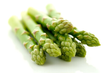 Fresh green asparagus spears arranged neatly, showcasing their vibrant color and unique texture. Perfect for healthy meals and culinary presentations