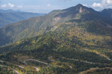 Fototapeta premium 長野県と群馬県の県境の絶景 渋峠
