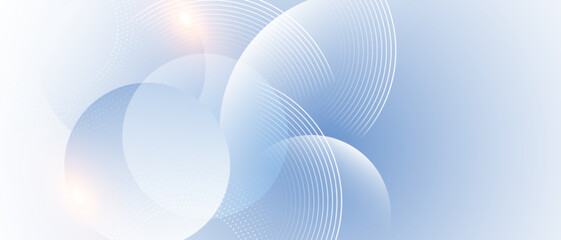 Abstract background with layered circular lines and geometric curves. Vector