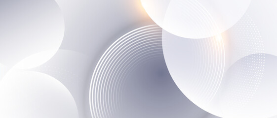 Abstract background with layered circular lines and geometric curves. Vector